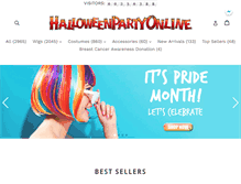 Tablet Screenshot of halloweenpartyonline.com